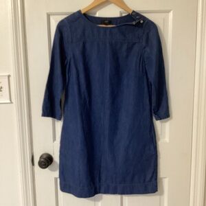 J. Crew Blue 3/4 Sleeve Dress